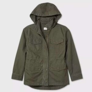 NWT - Women’s Universal Thread Hooded Olive Green Utility Jacket - Small